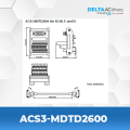 (ACS3-MDTD2600) Наружный клеммный модуль для CN1 сервоусилителей B3A-E/M/F. Delta