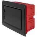 (CP12908B) Корпус пластиковый на 8 модулей e.plbox.pro.w.08b.black встроенный. черный с непрозрачной дверцей IP40. E.NEXT