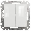 (SDD111108) Двуклавишный проходной выключатель Sedna Design. белый. Schenider Electric