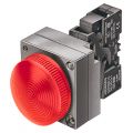 (3SB3652-6BA20) Световой индикатор с рифленым светофильтром. со встроенным светодиодом серия 3SB3. AC 230V. красный. SIEMENS