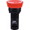 (4771483) Кнопка-грибок моноблочная ECM-T01-R (красный) 1NC 2A 230V AC. отключение поворотом. ETI