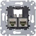 MTN4576-0002 (MTN4576-0002) Механизм компьютерной розетки RJ45 2 поста. кат. 6 UTP. Schneider Electric