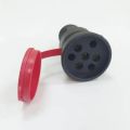 (503364) Розетка каучуковая с защитной крышкой переносная К413 3Р+РЭ IP44. 25А. 380В. TAKEL