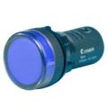 (ECX 2054-24L) Кнопка моноблок с LED лампой. синий. 24В. Comepi