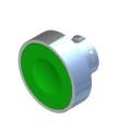 (ECX1122) Кнопка скрытая без фиксации. зеленая. Comepi
