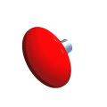 (ECX1137) Кнопка грибовидная без фиксации. красная. Comepi