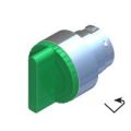 (ECX1242) Селекторный переключатель 0-1 с возвратом в 0 с подсветкой. зеленый. Comepi