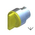 (ECX1263) Селекторный переключатель 1-0-2 с подсветкой. желтая. Comepi
