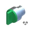 (ECX1282) Селекторный переключатель 1-0-2 с возвратом в 0 с подсветкой. зеленый. Comepi