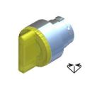 (ECX1283) Селекторный переключатель 1-0-2 с возвратом в 0 с подсветкой. желтый. Comepi