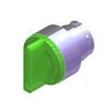 (ECX1292) Селекторный переключатель 1-0-2 с возвратом 1 положения в 0 с подсветкой. зеленый. Comepi