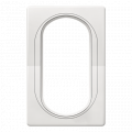(E6805.00) Рамка 1-местная горизонтальная для двойной розетки. белый. Aling Conel