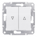 SDN1300121 Выключатель для жалюзи с электрической блокировкой Sedna белый