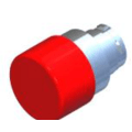 (ECX1165) Кнопка грибовидная без фиксации. красная. Comepi