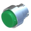 (ECX3212) Кнопка выступающая без фиксации. с подсветкой зеленая. Comepi