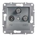 EPH3600162 Розетка TV/SAT/SAT (телевизионная &amp; 2 спутниковых) оконечная ASFORA сталь