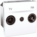 (MGU3.452.18) Механизм розетка TV/R (телевизионная;радио) оконечная Unica белая. Schneider Electric