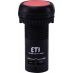(4771470) Кнопка моноблочная утопленная ECF-11-R (красный). 1NO+1NC 2A/230V AC. ETI