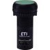 (4771471) Кнопка моноблочная утопленная ECF-11-G (зелёный). 1NO+1NC 2A/230V AC. ETI