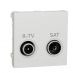 (NU378618) Механизм «Звонок» электронный. 2 модуля. UNICA NEW белый. Schneider Electric