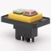 (503965) Пусковая электромагнитная кнопка ESSB-122YC 5pin на панели. желтая рамка. TAKEL