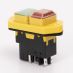 (503977) Пусковая электромагнитная кнопка ESSB-142YC 5pin. желтая рамка. TAKEL