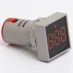(705015к) Светодиодный вольтметр ED22-FVD АC 60-500В. квадрат. красный. TAKEL