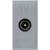 N2150 PL Розетка TV (телевизионная) одиночная. гнездовой разъем (F-коннектор). 1 модуль Zenit серебряный