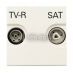 N2251.3 BL Механизм розетка TV/R/SAT (телевизионная + радио+спутник) одиночная Zenit белый