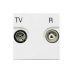 N2251.7 BL Механизм розетка TV/R/SAT (телевизионная + радио+спутник) оконечная Zenit белый