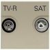 N2251.7 CV Механизм розетка TV/R/SAT (телевизионная + радио+спутник) оконечная Zenit шампань