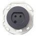 (WDE011340) Розетка без заземляющего контакта 6А RENOVA черная. Schneider Electric
