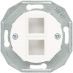 (WDE011701) Центральная плата для компьютерной розетки RJ45х2 RENOVA белая. Schneider Electric