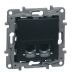 (672655) Компьютерная розетка двойная RJ45 кат5e UTP ETIKA графит. Legrand