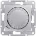 SDN2200860 Проходной универсальный светорегулятор (диммер) поворотно-нажимной для любых видов ламп Sedna алюминий