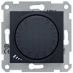 SDN2200770 Проходной светорегулятор (диммер) емкостной поворотно-нажимной для ламп накаливания. галогенных ламп Sedna графит. Schenider Electric