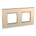 (MGU6.704.56) Рамка 2-х местная Unica Quadro Metallized медная. Schneider Electric