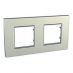 (MGU6.704.57) Рамка 2-х местная Unica Quadro Metallized титановая. Schneider Electric