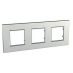 (MGU6.706.55) Рамка 3-х местная Unica Quadro Metallized серебрянная. Schneider Electric