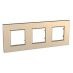 (MGU6.706.56) Рамка 3-х местная Unica Quadro Metallized медная. Schneider Electric