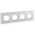 (MGU6.708.57) Рамка 4-х местная Unica Quadro Metallized титановая. Schneider Electric